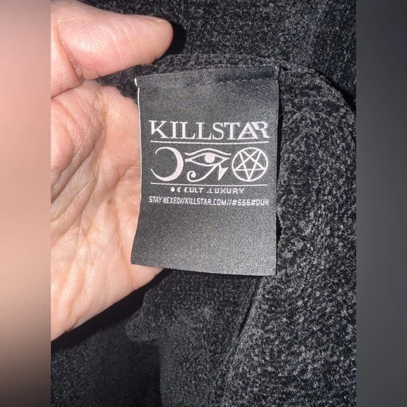 🖤 Killstar Oversized Velour Gothic Hooded Cardigan 🖤 Size Large | NWOT - Picture 6 of 8